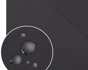 Graphite / Antracite Waterproof Fabric Oxford 200g, PU coating – Fabric for patio, Garden furniture, Outdoor window Blinds By the yard.