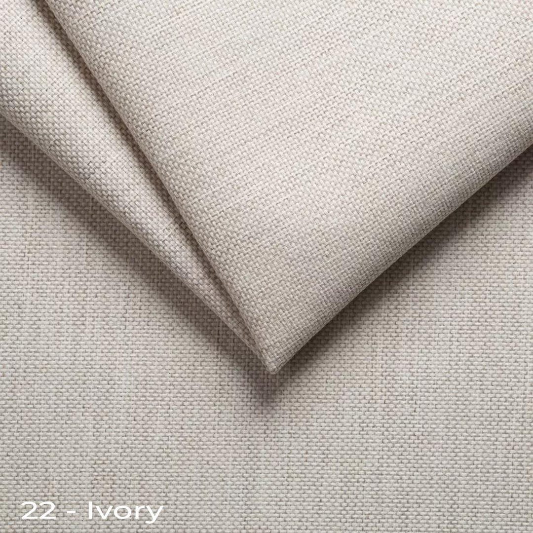 Ivory Linen-look Upholstery Fabric by the Yard – Durable Woven ...