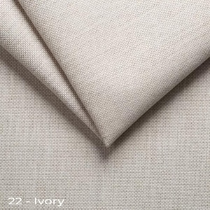 Ivory Linen-Look Upholstery Fabric by the Yard – Durable Woven Polyester for Sofas, Cushions, Chairs, Home Décor – 15 Color Options