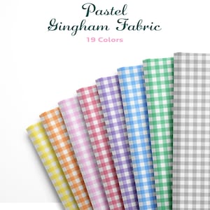 Pastel Gingham Cotton Fabric by the Yard – Small Check, Quilting, Sewing Material, Soft Woven, Multi-Color, Apparel & Craft Projects