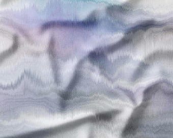 Abstract Watercolor Waves Cotton Fabric by the Yard – Serene Pastel Print for Quilting, Home Decor, and DIY Projects
