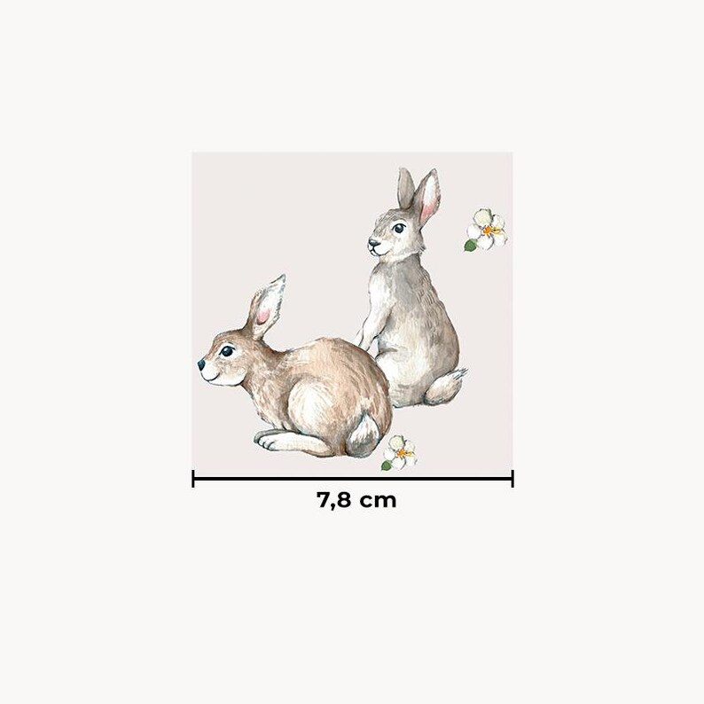 a drawing of two rabbits sitting next to each other