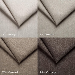 a set of four different shades of fabric