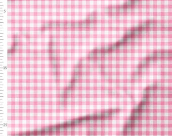Cotton Fabric by the Yard – Rose Petal Gingham Check Fabric, Mini Check Pattern, Quilting Cotton; also on Linen & Canvas