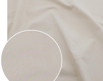 Beige Cotton Fabric – Solid 100 % Cotton, Lightweight Plain Weave 120 gsm | Fabric by Yard/Metre for Drapery, Totes, DIY Sewing