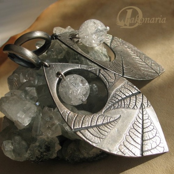 Frozen Leaves TUTORIAL, Metal Clay, Metal Clay Tutorial, Silver Clay  Tutorial, Jewellery Tutorial, Pmc, Art Clay, Silver Leaves, Earrings 