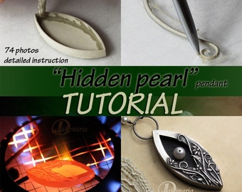 Hidden pearl TUTORIAL, metal clay, metal clay tutorial, jewelry tutorial, silver pendant, pendant tutorial, metal clay how to, drakonaria