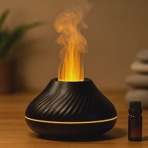 Volcanic Oil Diffuser, 130ml USB - Portable Aromatherapy Humidifier for Zen Ambiance