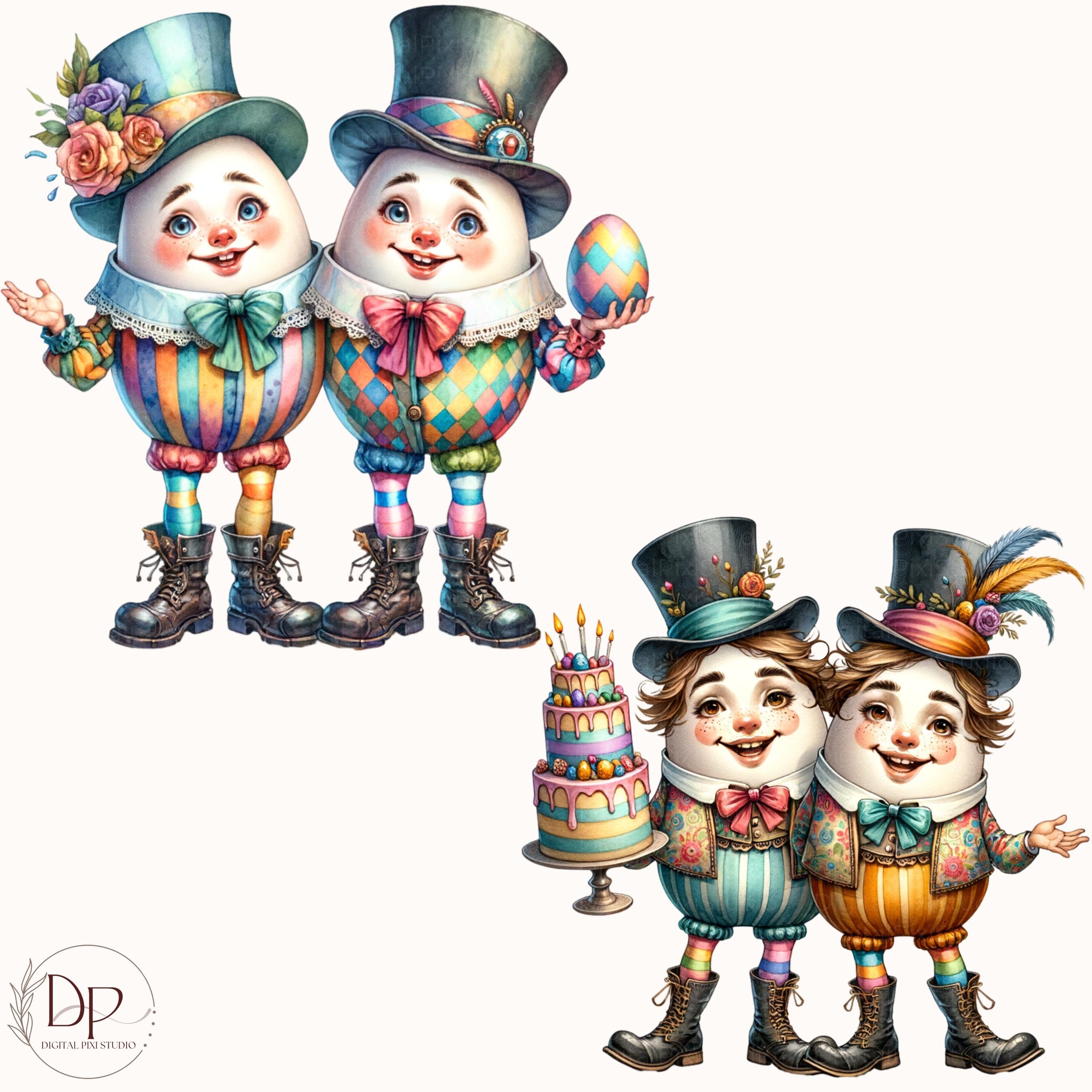 Humpty Dumpty Character Easter Egg PNG Clipart Bundle: Boy Easter ...