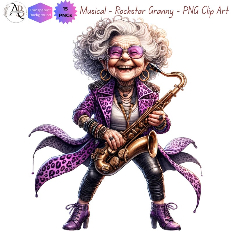 Rockstar Grandma PNG Clipart Funny Old Lady 15 DIGITAL DOWNLOAD rockstar-grandma-png-clipart-funny-old-lady-15-digital-download