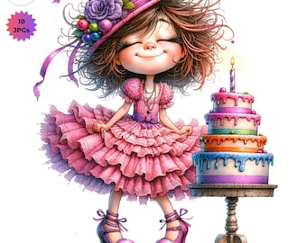schrullig Geburtstagstorte Mädchen Geburtstag einladen 10JPG skurrile Geburtstagskarte Lustig Geburtstagsparty Teenager Geburtstag