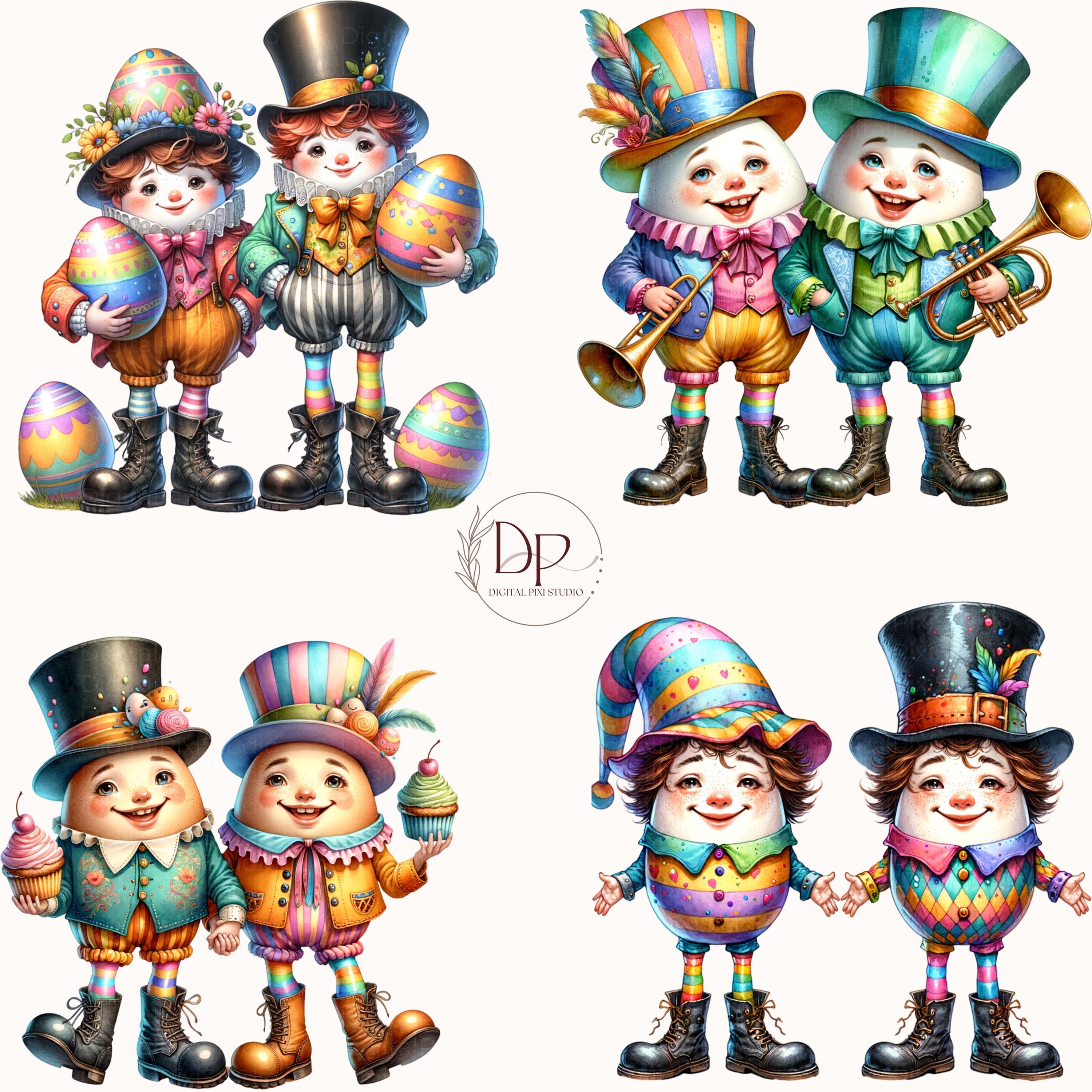 Humpty Dumpty Character Easter Egg PNG Clipart Bundle: Boy Easter ...
