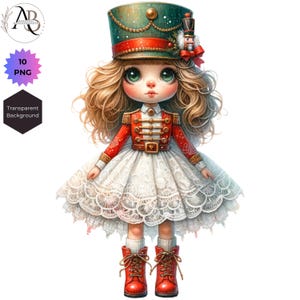 Clipart de Quebra-Nozes de Natal Peculiar e Caprichoso 10 PNG Clipart de Natal de Garota Peculiar Diário de Lixo Scrapbooking Efêmera Uso Comercial