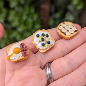 Fridge Toast magnets, 1 pc., handmade from polymer clay
