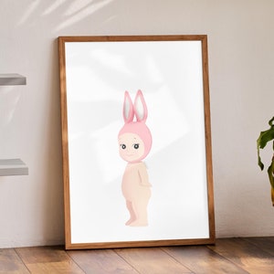 Sonny Angel Print Rabbit, Digital Prints Wall Art, Digital Prints Download, Digital Download Wall Print, Trendy Wall Decor, Printable Art