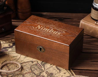 Personalized Walnut Wooden Watch Box, Engraved Keepsake