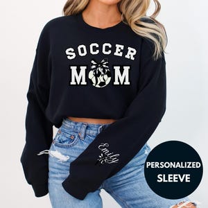 Soccer Mom Sweatshirt Personalized Soccer Sweatshirt for Woman Soccer Mom Sweater, Soccer Mom Hoodie, Soccer Coquette Sweatshirt, Soccer Bow