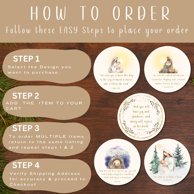 Nativity Ornament Bible Verse Christmas Tree Custom Ornament Nativity