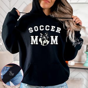 Soccer Mom Hoodie Personalized Soccer Sweatshirt for Woman Soccer Mom Sweater, Soccer Mom Sweatshirt, Soccer Coquette Sweatshirt, Soccer Bow