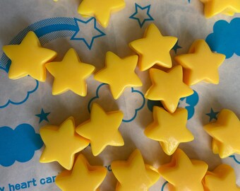 New Item Chunky Star beads 10pcs Yellow