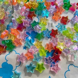 New item Tiny Shiny star beads 50pcs 10mm AB Bright color mix