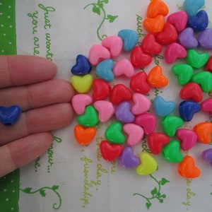 New item Colorful Opaque Heart beads 40pcs 11mm x 10mm Mix image 2