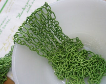 5 Feet Enamel chain Light Green 60 inches Link 9mm x 5mm Size--M