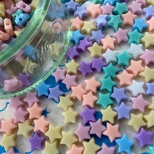 New item Pastel color Tiny star beads 50pcs 9mm