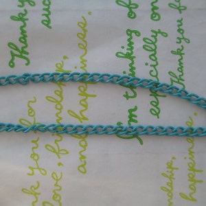 NEW item 5 Feet Enamel chain TEAL 60 inches Link 5mm x 3.5mm SizeS image 4