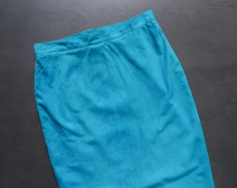 Vintage 80er Jahre Bleistiftrock aus weichem Wildleder