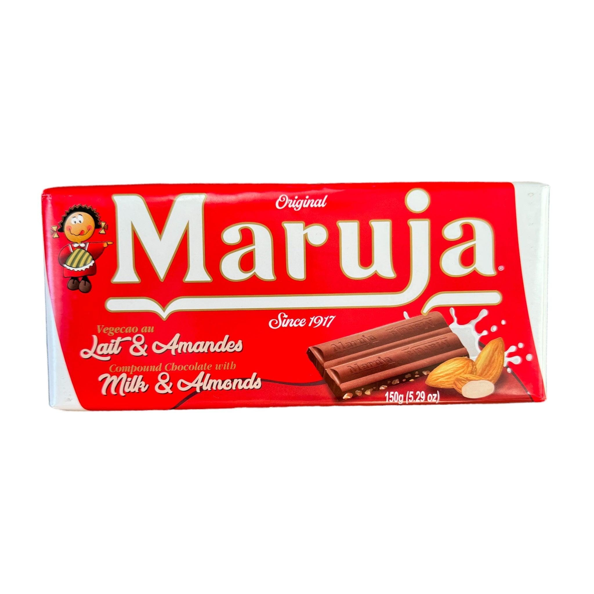 Maruja Original Milk Chocolate Bars With Almonds – Bundle of 3 or