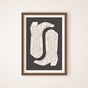 Cowboy Boot Print: Western Nursery Decor, Cowgirl Wall Art (Digital Download)