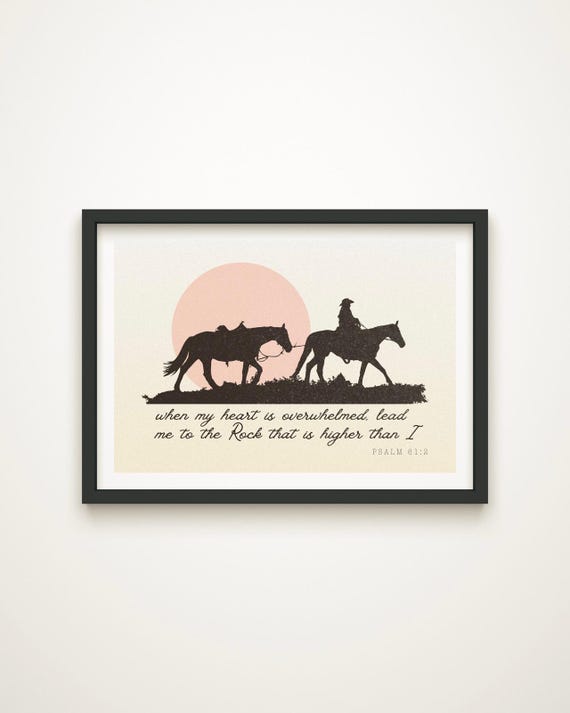 Cowgirl Horse Bible Verse Print: Rustic Western Nursery Decor (Digital Download)