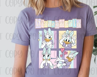 Vintage D World Magical Duck Shirt, Retro Magical Duck Collage Shirt, Family Trip Shirt, Matching Vacation Shirt