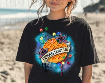 Retro 80s Friends Don&#39;t Lie Shirt, Funny TV Show, Pop Culture Shirt, Halloween Costume Cosplay Accessory Shirt