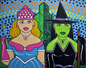 Wicked, Wizard of Oz, Elphaba, Witch, Glinda, Art Print, Home Decor, Office Decor, Movies, Broadway