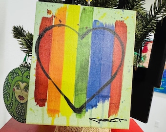 Pride Ornament, LGBTQ Pride, Gay Ornament, Lesbian Ornament, LGBTQ Ornament, Gift for LGBTQ, Heart Ornament, Gay Friend, Gay Holiday Decor