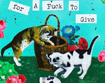 Cat Print, Cat Art, Cat Decor, Gift for Cat Lover, Adult Humor, Cat Lady, BFF Gift, Funny Gift, LOL, Kittens, Cats, Home Office Decor