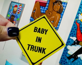 Baby On Board, Funny Sticker, Yeti Decal, Laptop Sticker, Dark Humor, Vinyl Decal