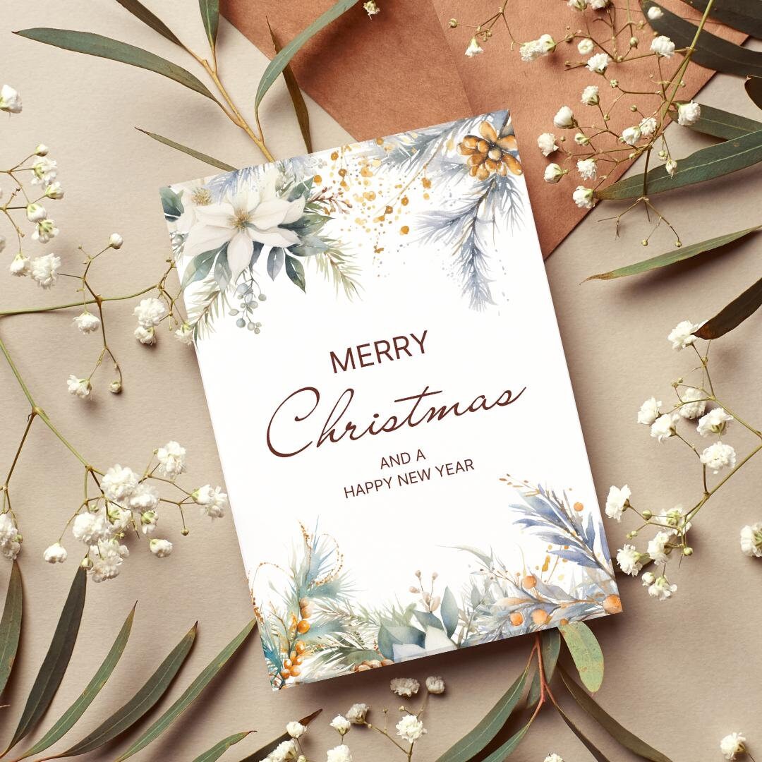 Printable Christmas Card Instant Download 5x7 Greeting Card Holiday ...