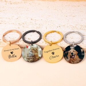 Porte-clé personnalisé avec photo d'animal de compagnie, cadeau commémoratif chien, cadeaux personnalisés pour la famille, cadeaux pour les amoureux des animaux de compagnie, cadeaux commémoratifs faits main, cadeau chien maman