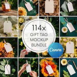 114x Vielseitige Geschenkkarten Mockup Großes Bundle Perfekt für Canva & Photoshop Weihnachten, Geburtstag, Halloween Themen Ziehen und ablegen JPGs