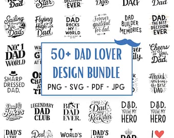 Paquete SVG con frases divertidas de papá, diseños para el Día del Padre (descarga digital)