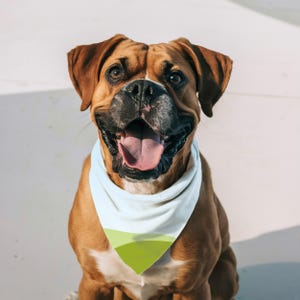 Hunde Bandana Mockup Transparent Boxer Hund Benutzerdefinierte Haustier Bandana Kragen Realistischer Haustier Schal Design PNG JPG Mockups Canva bearbeitbare Kragenauflage
