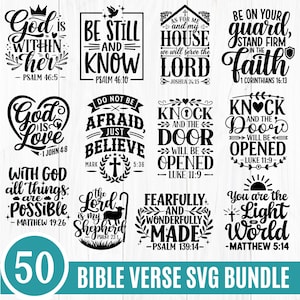 Bible Verse SVG Bundle: Christian Scripture Quotes for Cricut (Digital Download