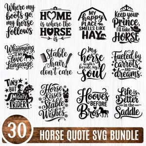 Horse Lover Svg Horse Sayings Svg Bundle Horse Quotes Svg Horse Girl Svg Horse Shirt Svg Equestrian Svg Horse Silhouette Svg Png Eps Dxf