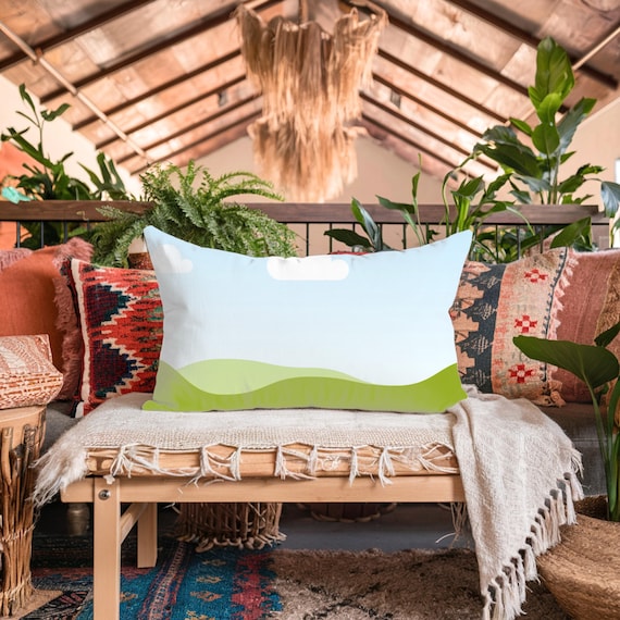 Boho Lumbar Pillow Mockup: Canva Cushion Mockups (digital Download