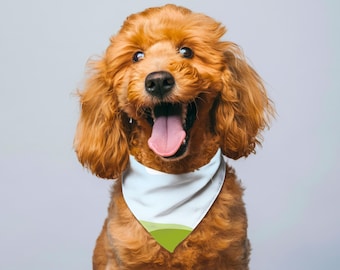 Dog Bandana Mockup: Transparent Pet Scarf Design (Canva Editable PNG JPG)
