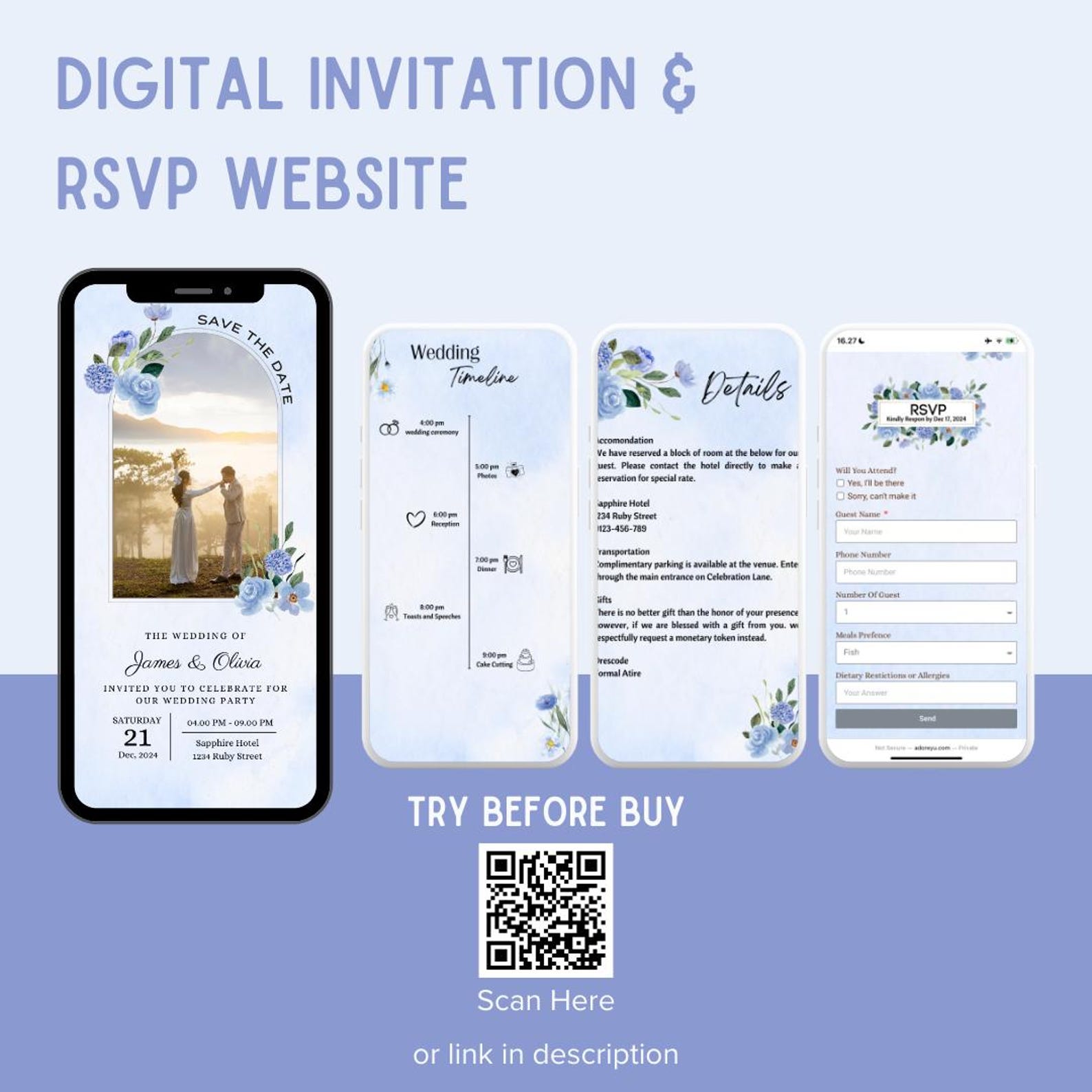 Invitation Spreadsheet Digital Invitation Wedding - RSVP Real-time RSVP Spreadsheet - Wedding ...