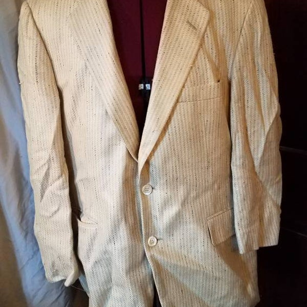 Ivory striped sports coat